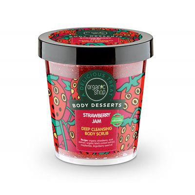 Organic Shop Body Desserts Strawberry Jam Απολεπιστικό σώματος 450ml