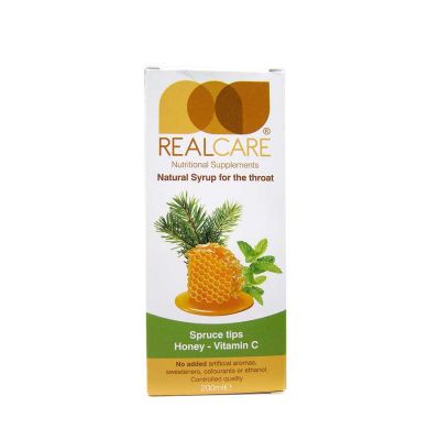 RealCare Φυτικό Σιρόπι για το Λαιμό με Φύτρα Ερυθρελάτης, Μέλι-Βιταμίνη C 200ml