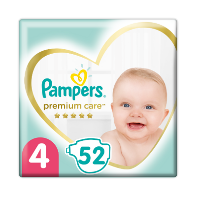 Pampers Premium Care No 4 (9-14 kg) 52τμχ