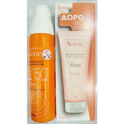Avene Spray SPF50+ 200ml & Δώρο Gel Shower Gel 100ml