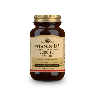 SOLGAR Vitamin D3 (Cholecalciferol) 2200 IU (55 µg) x 50 κάψουλες