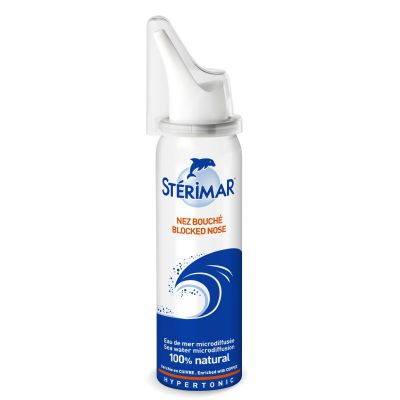 STERIMAR Blocked Nose 100% Φυσικό Υπέρτονο Διάλυμα Θαλασσινού Νερού 100ml