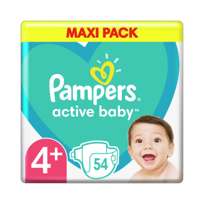 Pampers Active Baby Maxi Pack No 4+ (10-15 kg) 54τμχ