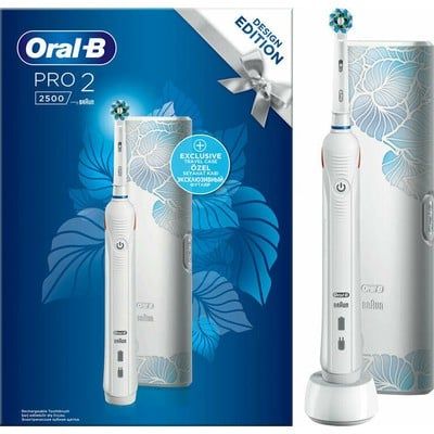 Oral-B PRO2 2500 White Design Edition 1τμχ με ΔΩΡΟ Θήκη Ταξιδίου