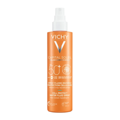 VICHY Capital Soleil Invisible Fluide Spray SPF50+ - Αντηλιακό Γαλάκτωμα σε Σπρέι με Λεπτόρρευστη Υφή SPF50+ 200ml