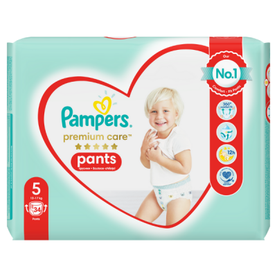 Pampers Premium Care Pants No 5 (12-17 kg) 34τμχ