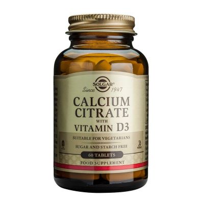 Solgar Calcium citrate with vitamin D3 60Tabs