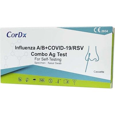 CorDx Self Test Combo Γρίπης A/B - COVID19 - RSV 1τμχ