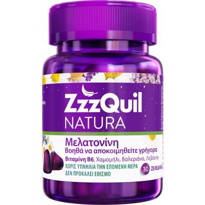 ZzzQuil Natura Συμπλήρωμα Διατροφής με Μελατονίνη 30 Ζελεδάκια